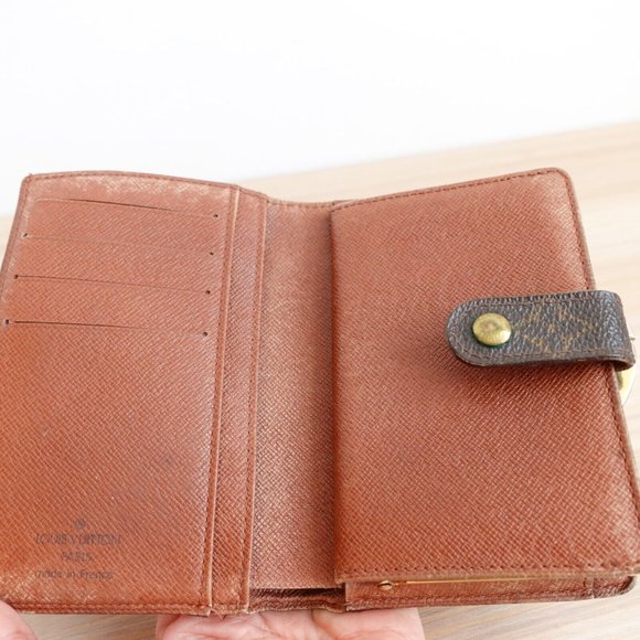 Vintage Louis Vuitton Wallet Leather Monogram Logo Bifold Portefeuille Viennois - Picture 5 of 16